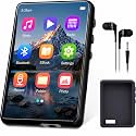 128GB MP3 Player with Bluetooth 5.4, HiFi Digital Music Player with 2.4" Touch Screen & Built-in Speaker, Portable Lossless Audio Player with FM Radio, Voice Recorder, E-Book, Wired Earphones Included