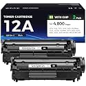 12A Toner Cartridge Black 2-Pack Replacement for HP 12A Q2612A Compatible with HP LaserJet MFP M1005 M1319f 1010 1012 1015 1018 1020 Plus 1022 1022n 1022nw 3015 3020 3030 3050z 3050 3052 3055 Printer