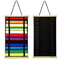 12Belts Karate Belt Display Rack with Wooden Frame,Felt Taekwondo Belt Display,Martial Art Belt Display Holder for Martial Art Learner,Easy to Use（Fashion）