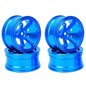 12mm hex hubs metal wheel hub metal wheel hub 4pcs aluminium alloy wheel hub for universal 110 flat running drift rc car model accessory wheel rims rc wheel rims set rc drift wheelsblue