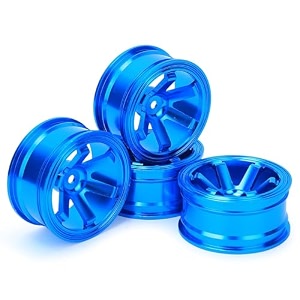 12mm hex hubs metal wheel hub metal wheel hub 4pcs aluminium alloy wheel hub for universal 110 flat running drift rc car model accessory wheel rims rc wheel rims set rc drift wheelsblue