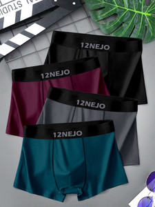 12NEJO Pack of 4 Solid Men Trunk