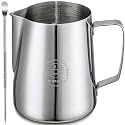 12oz Milk Frothing Pitcher, Stainless Steel Espresso Steamer Frother Cup
