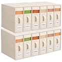 Cotton Linen Sheet Organizers and Storage, 12Pack Off-White