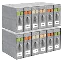 Sheet Organizers and Storage for Linen Closet, 12Pack Grey