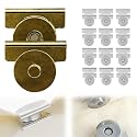 12Pair Snap Buttons Metal Seamless Magnetic Buckle Clasp for Clothing,Tote Bags and DIY Crafts,No Sewing Required Bag Clip (Copper)