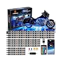 12PC Motorcycle RGB LED Underglow Light Kit Segmented Accent Strip