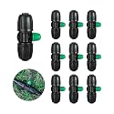 12Pcs 1/2" Tubing to 1/4" Lock Barbed Tee Three Way Connectors