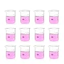 12pcs 100ml Upgrated Thick Glass Beakers, Griffin Low Form Beaker Set with Double Scale, 3.3 Boro, LVA005