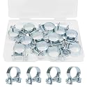 12PCS 13-15mm Fuel Injection Hose Clamps 1/2"-9/16" Gas Line Clamps for Automotive Diesel Petrol Pipe DD025-13-15