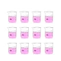 12pcs 50ml Upgrated Thick Glass Beakers, Shot Glass Beaker set, 3.3 Boro Griffin Low Form, Double Scale, LVA003
