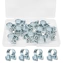 12PCS 8-10mm Fuel Line Clamp 5/16"-13/32" Fuel Line Hose Clamps for Automotive Diesel Petrol Pipe DD025-8-10