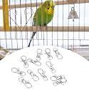 12Pcs Bird Cage Lock Clips, Metal Trigger Snap Hooks, Anti-Escape Swivel Trigger Clasps, D Eye Bird Cage Escape-Resistant Door Buckles for Bird Small Pets Cages Door Buckle Lock