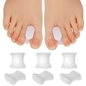 WY LIGHTING LEVEL 12Pcs Bunion Corrector Gel Toe Separators Soft Toe Spacers Overlapping Toes Pads Gel Orthotics for Men Women Sports Activities Calluses Crooked Toes Hammertoe Straighten Pain Relief