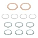 bylikeho 12PCS Differential Oil Drain Plug Gaskets,Differential Transfer Case Crush Washer Gasket,Car Accessories Transfer&Differential Service Gasket Kit,Replace #9043024003, 1215710010, 90430A0003