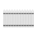 12pcs Dustless White Chalk Refill for Chalkboard, Sidewalk Chalk Non-Toxic & Washable - Art Tool for Outdoor, Doodling, Drawing, Writing（White Refill）