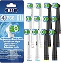 12pcs Electric Toothbrush Replacement Heads,Replacement Brush Heads Compatible with Oral-B Pro 1000/2000/3000/5000/6000 Smart and Genius