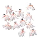 12Pcs Halloween Candy Decor Kit – DIY Spooky Treat & Party Decor All-in-One Set with Gauze, Stickers, Fits All Candies, for Parties & Porches White