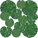 12Pcs Lily Pads for Ponds, Artificial Floating Foam Lotus Leaves, Lily Pads Foliage Pond Decor for Koi Fish Pool Patio Aquarium