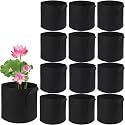 12Pcs Lily Plant Pots for Pond, Aquatic Pond Planter for Pond Durable Breathe Reusable Fabric Plant Bags for Aquatic Plants, Potato, Carrot, Onion, Flower (3 Gallon)