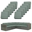 12Pcs Outdoor Cushion Covers Stretch Outdoor Furniture Slipcovers