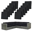 12Pcs Outdoor Cushion Covers Stretch Patio Cushion Cover Sofa Cushion Cover