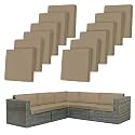 12Pcs Outdoor Cushion Covers Stretch Patio Cushion Cover Sofa Cushion Cover