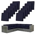 12Pcs Outdoor Cushion Covers Stretch Patio Cushion Cover Sofa Cushion Cover