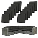 12Pcs Outdoor Cushion Covers Stretch Patio Cushion Cover Sofa Cushion Cover