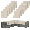 12Pcs Outdoor Cushion Covers Stretch Patio Cushion Cover Sofa Cushion Cover