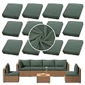 12PCS Patio Cushion Covers.Patio Furniture Couch SeatSlipcovers