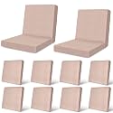 12Pcs Patio Cushion Covers Stretch Outdoor Furniture Protector Slipcovers