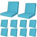 12Pcs Patio Cushion Covers Stretch Outdoor Furniture Protector Slipcovers