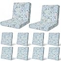 12Pcs Patio Cushion Covers Stretch Outdoor Furniture Protector Slipcovers