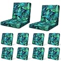 12Pcs Patio Cushion Covers Stretch Outdoor Furniture Protector Slipcovers