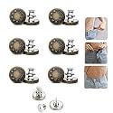 12PCS Perfect Fit Instant Button, Instant Buttons, Jean Replacement Buttons Removable Button No Sew Buttons to Extend or Reduce an Inch to Any Pants Waist in Seconds!