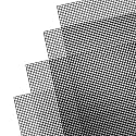 12pcs Plastic Mesh Sheets 7 Count Needlepoint Canvas for Embroidery Crafting and Knit and Crochet Projects (Black)