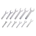 12PCS Single Open Ended Wrench Set Silver Flat Spanner Combination 1.5mm Ultra Thin Repair Tool for Limited Space Conditions