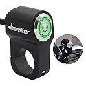 12v 10A Motorcycle ATV 1" 25mm Handlebar Push Button Switch Headlight Hazard Brake Fog Light ON Off Switches-Green LED