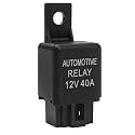 12V 40A Relay, Fog Light 4 Pin Relays Fit for YL-388-S Automotive Fog Driving Light, Auto SPST Light Bar Starter Wire Wiring Harness Replacement Parts Kit, 40 Amp 30A (Black, 1Pc)