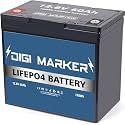 12V 60Ah LiFePO4 Lithium Iron Phosphate Battery Deep Cycle Rechargeable Battery with Built-in 50A BMS, 5000+ Life Cycles, Perfect for RV, Marine, Kids Scooters, Power Wheels,Trolling Motor