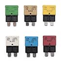 12V Auto Reset Fuse Circuit Breaker ATO/ATC Low Profile 5A 10A 15A 20A 25A 30A Amp Breakers - UL - Blade Self Resetting Fuses Kit 12 Volt DC for Car RV Truck Automotive Solar Marine, 6 Pack