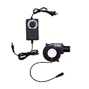 HEAVENGLOW 12V DC Barbecue Air Blower Fan with Speed Controller Mini Camping Fire Stove Fan Portable Grill Air Blower Compact Ventilation Fan for BBQ Wood Stove Outdoor Cooking Tool