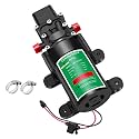 12V DC Fresh Water Pump, 1.56GPM, 100PSI Self Priming Diaphragm Water Pump with Adjustable Pressure Switch for RV Camper/Marine Boat/Garden