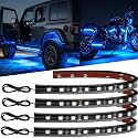 12V Led Light Strip 12.7" Waterproof Blue Led Light Strips for Car Golf Cart Motorcycles Truck Boat Led Strip Lights,Pack of 4