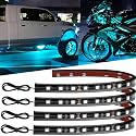 12V Led Light Strip 12.7" Waterproof ICE Blue Led Light Strips for Car Golf Cart Motorcycles Truck Boat Led Strip Lights,Pack of 4