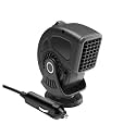 12V Portable Car Heater 120w Electric Heating Fan Dryer Windshield Defogger Defroster 360 Degree Auto Rotation Heater(Black 1pc)