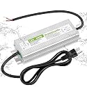 12V Power Supply 60W, 90-250V AC to 12V DC 5A Converter, IP67 Waterproof LED Driver, 12 Volt Low Voltage Transformer, Adapter with 3-Pin Plug for LED Light, Outdoor Indoor Use