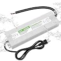 12V Power Supply 400W, 90-130V AC to 12V DC 33.3A Converter, IP67 Waterproof LED Driver, 12 Volt Low Voltage Transformer, Adapter with 3-Prong Plug for LED Light, Outdoor Indoor Use