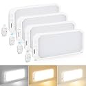 12V RV Interior Lights, 3-Color Dimmable, with Remote Control, 4 Pack